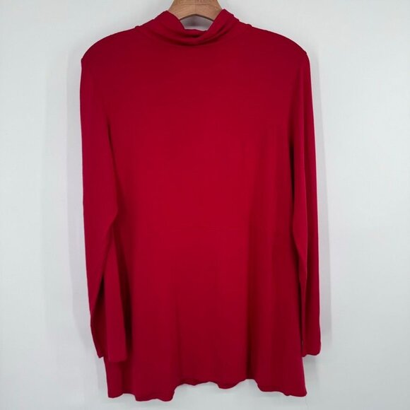J.Jill Wearever Collection Stretch Red Cowl Neck Tunic Top size medium womens - Picture 8 of 12